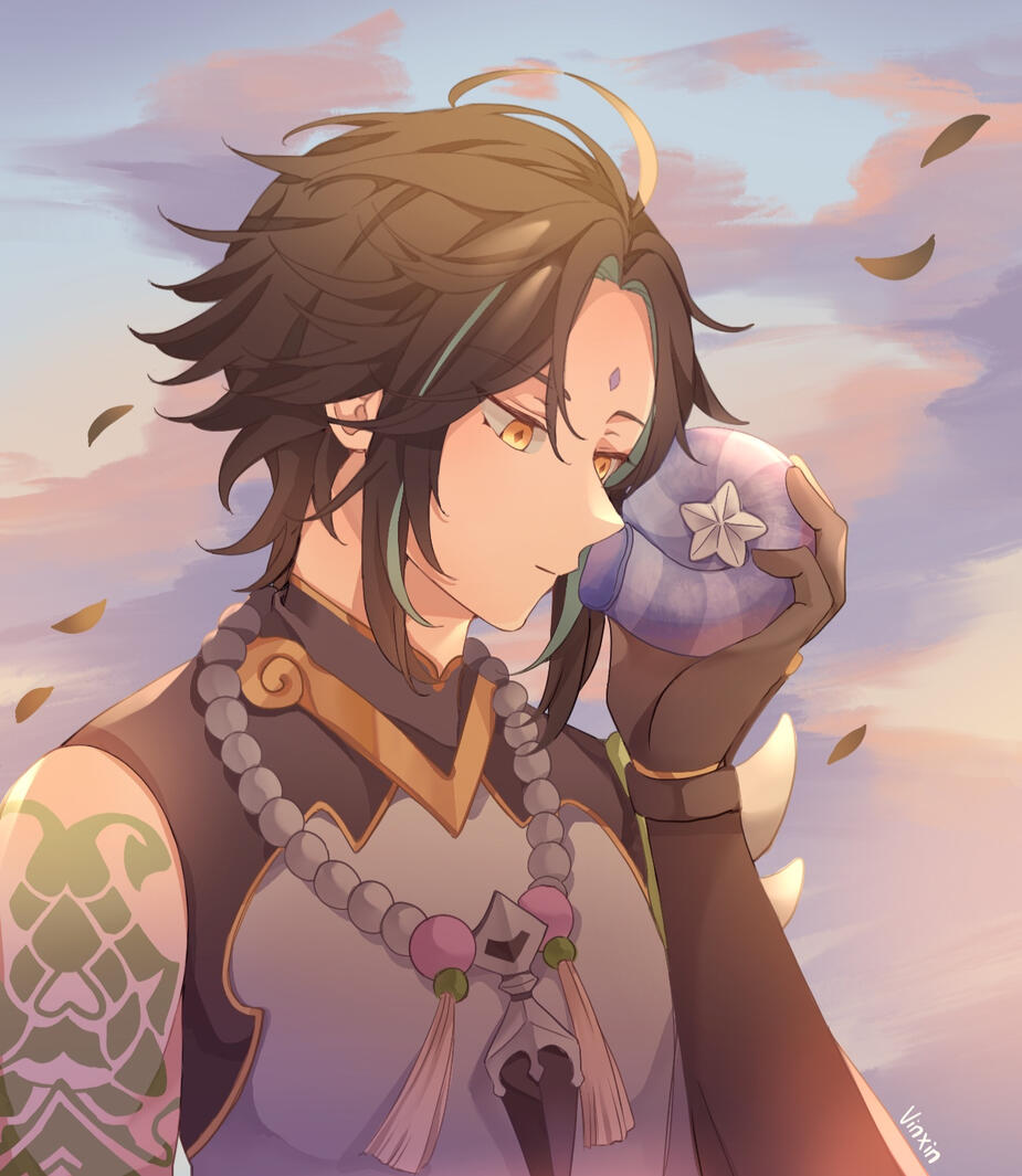 Genshin Impact Xiao fanart (April 17,2022)